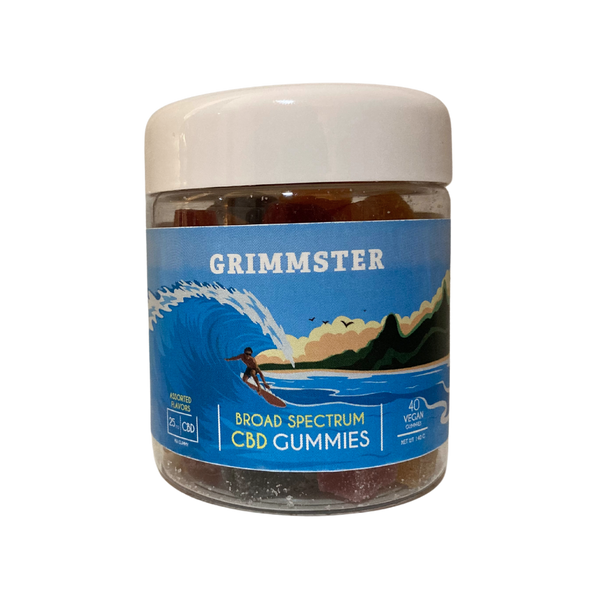 Grimmster Gummies – CBD Broad Spectrum 25mg – 40ct – Assorted Flavors