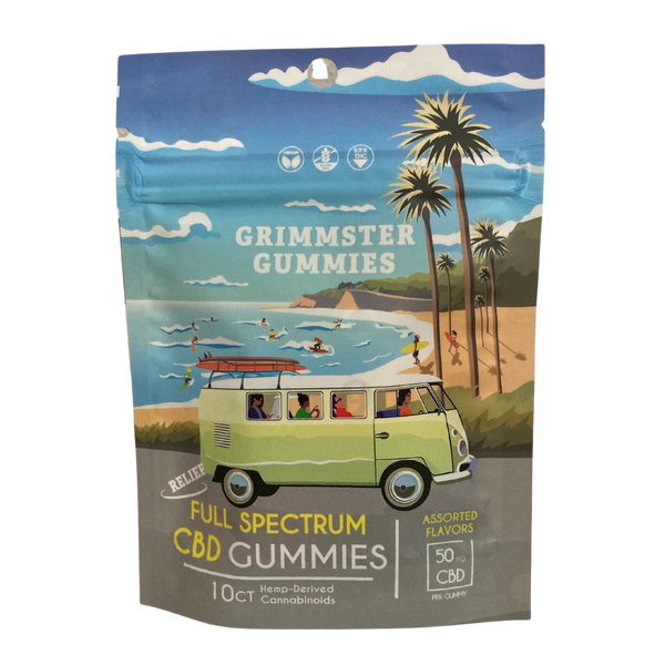 Grimmster Gummies – CBD Full Spectrum 50mg – 10ct Assorted